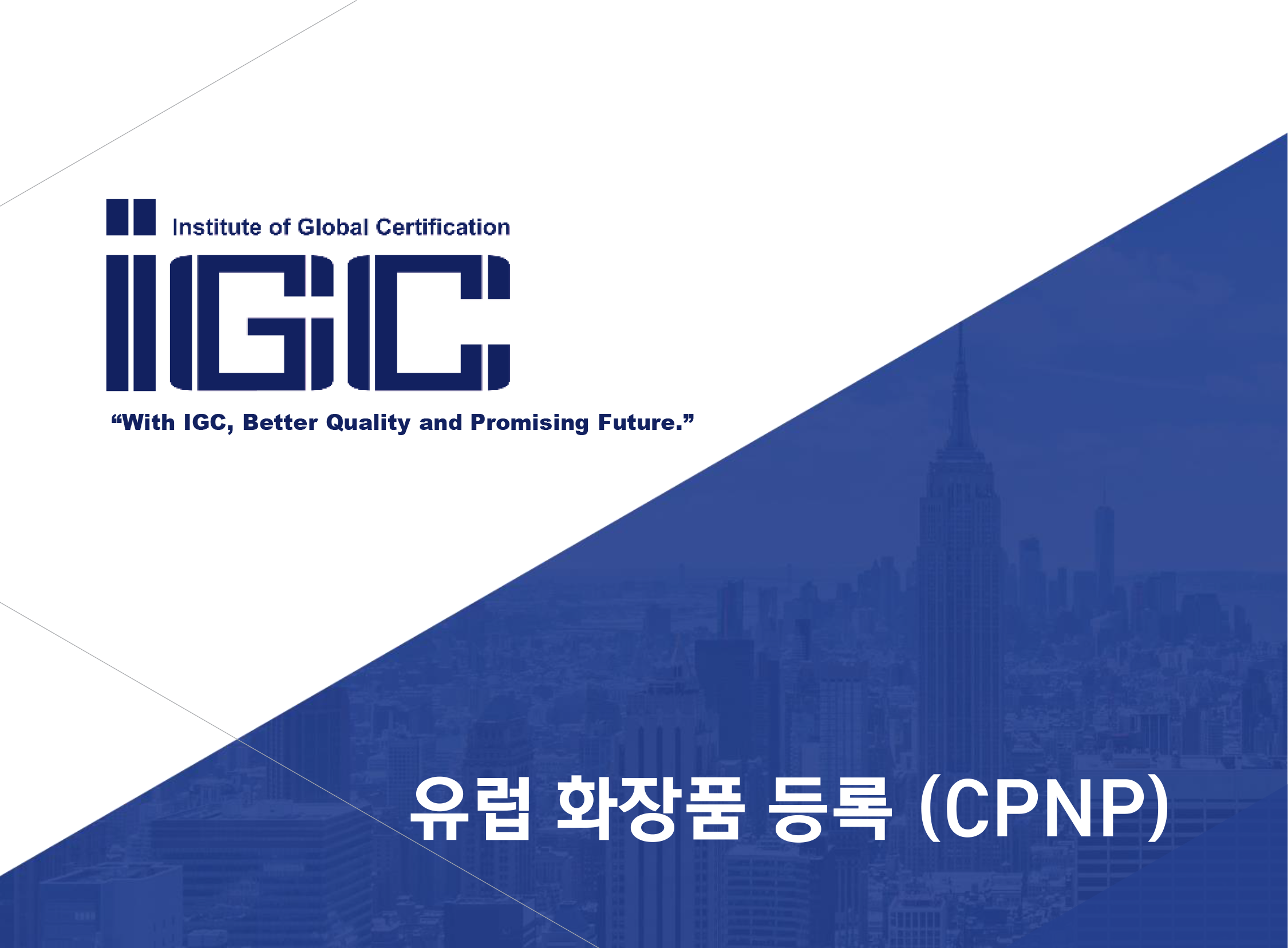 유럽 화장품 등록 (CPNP)